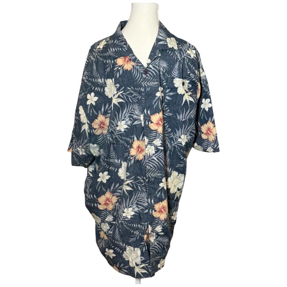 D555 Raymond 'Red' Line‎ Navy Blue Ltd Edition Short Sleeve Hawaiian Shirt 3XL